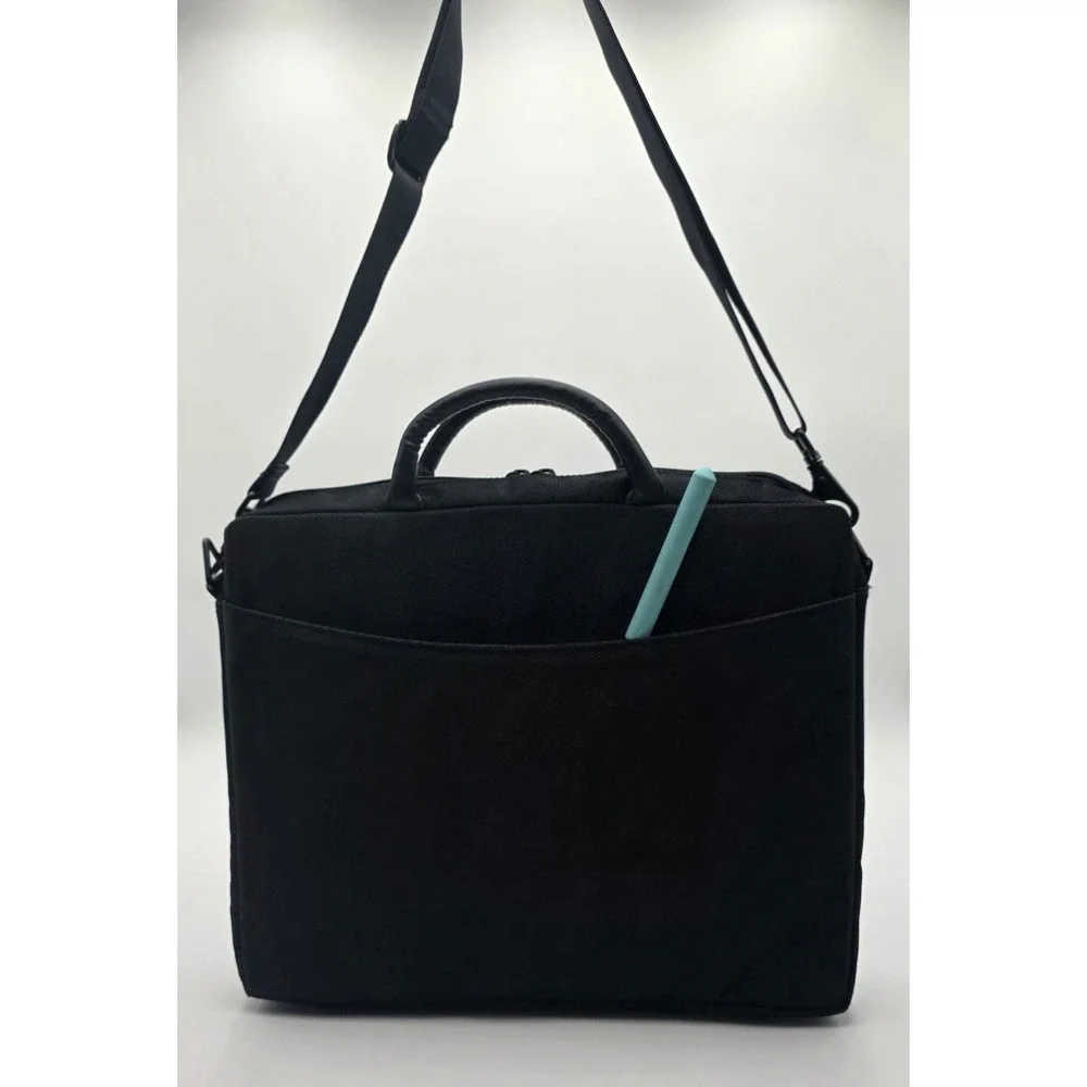 Acme Made Black Laptop Messenger Bag Padded Briefcase with Organizer Pocket